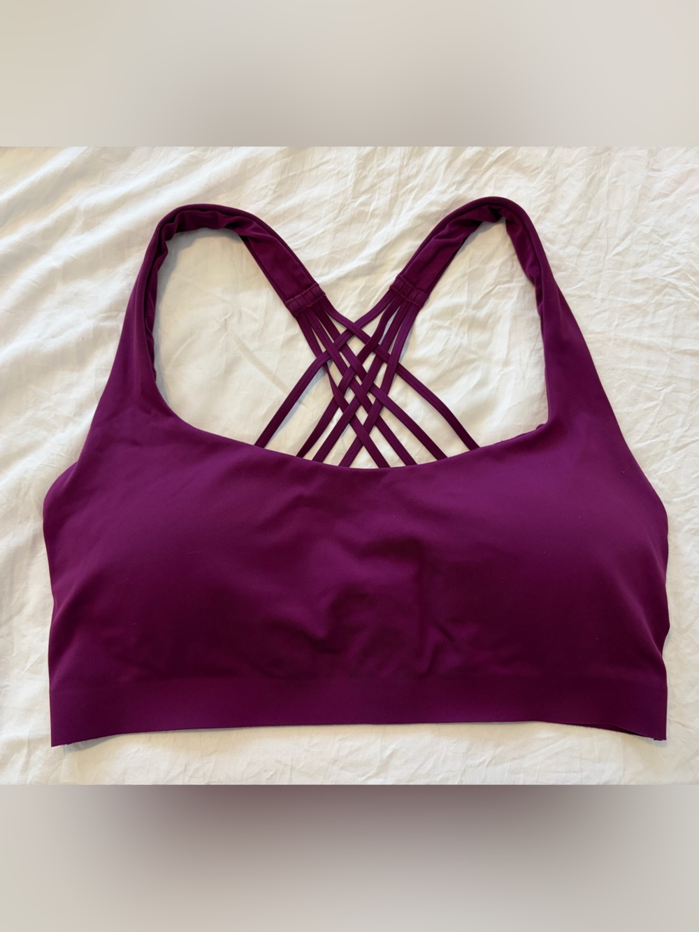 Lululemon FlexyFlex Strappy Yoga Bra D-DDD Chilled Grape Size S/M light support